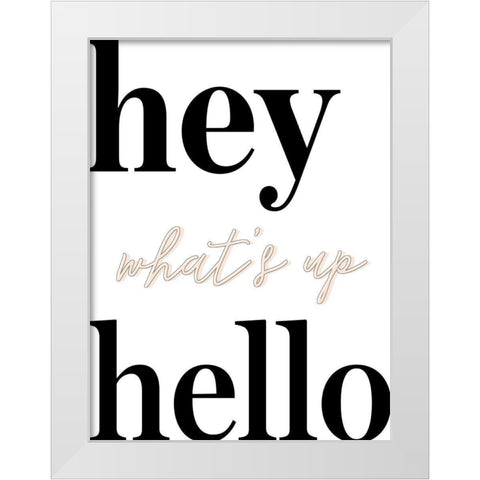Whats Up I White Modern Wood Framed Art Print by Hambly, Anna