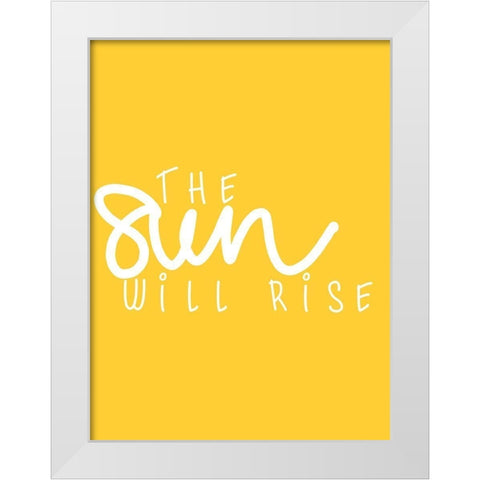 Sun I White Modern Wood Framed Art Print by Hambly, Anna