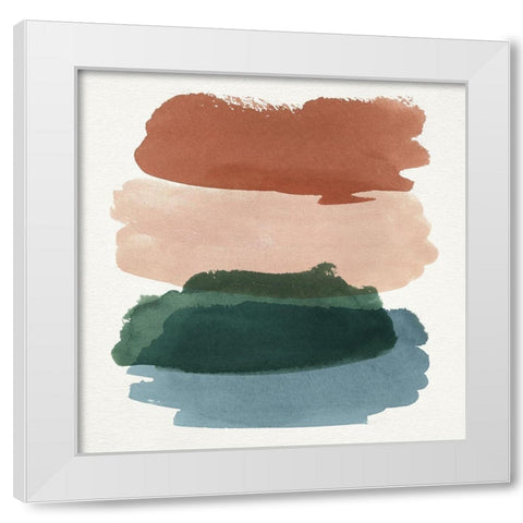 Land Meets Sea I White Modern Wood Framed Art Print by Barnes, Victoria