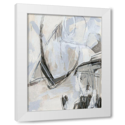 Neutral Boundary I White Modern Wood Framed Art Print by Vess, June Erica