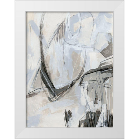 Neutral Boundary I White Modern Wood Framed Art Print by Vess, June Erica