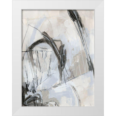 Neutral Boundary II White Modern Wood Framed Art Print by Vess, June Erica