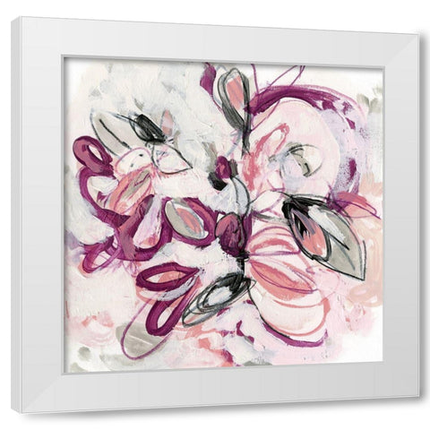 Fuchsia Floral I White Modern Wood Framed Art Print by Vess, June Erica