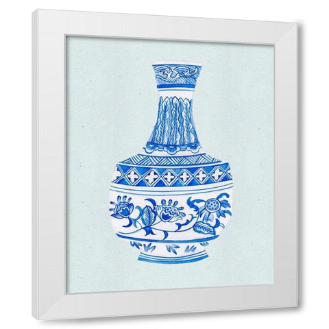 Qing Vase I White Modern Wood Framed Art Print by Wang, Melissa