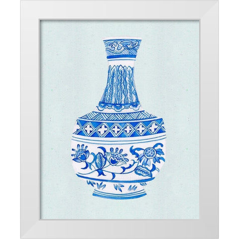 Qing Vase I White Modern Wood Framed Art Print by Wang, Melissa