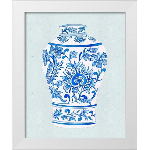 Qing Vase II White Modern Wood Framed Art Print by Wang, Melissa