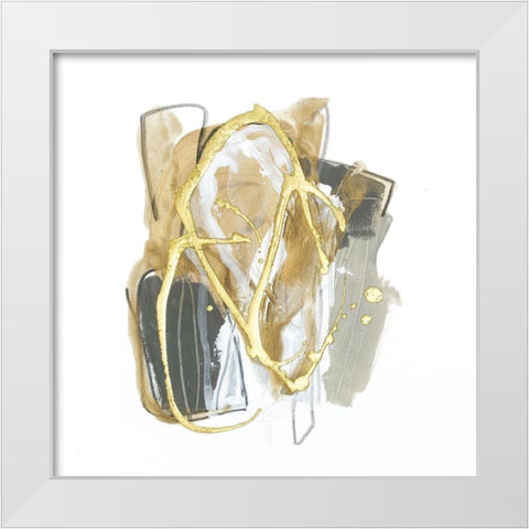 Metallurgy III White Modern Wood Framed Art Print by Vess, June Erica