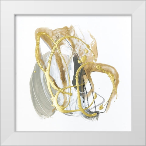 Metallurgy IV White Modern Wood Framed Art Print by Vess, June Erica