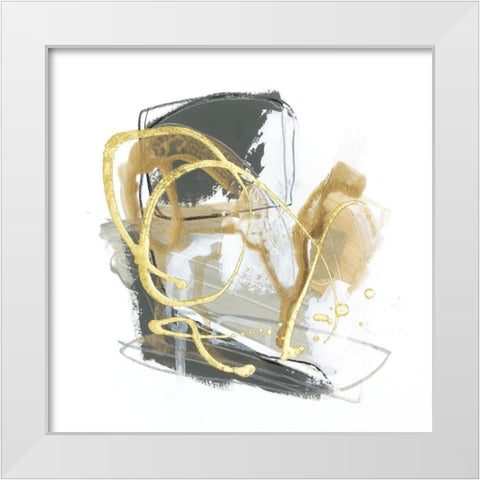 Metallurgy V White Modern Wood Framed Art Print by Vess, June Erica