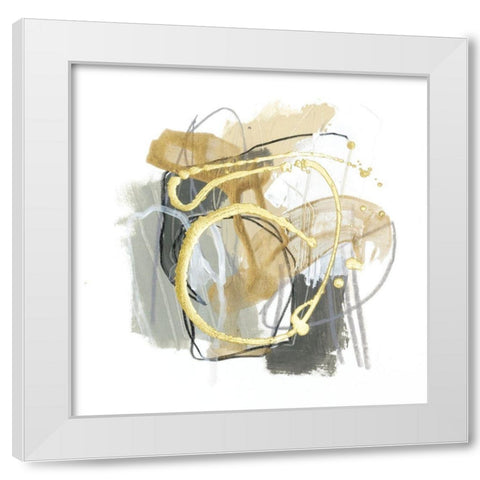 Metallurgy VII White Modern Wood Framed Art Print by Vess, June Erica