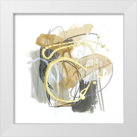 Metallurgy VII White Modern Wood Framed Art Print by Vess, June Erica