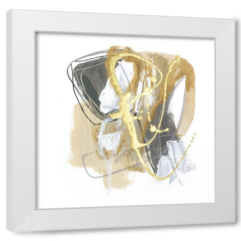 Metallurgy IX White Modern Wood Framed Art Print by Vess, June Erica