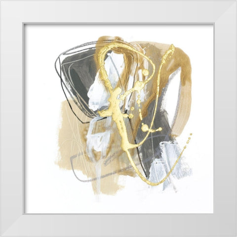 Metallurgy IX White Modern Wood Framed Art Print by Vess, June Erica