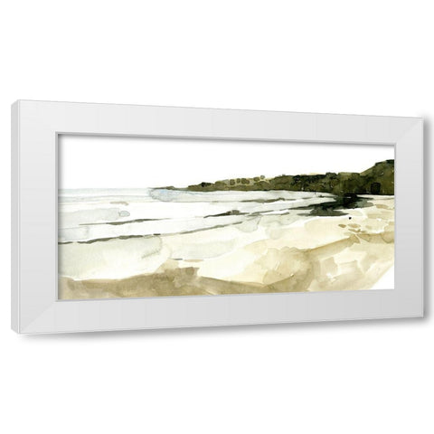 Simple Watercolor Coast I White Modern Wood Framed Art Print by Caroline, Emma