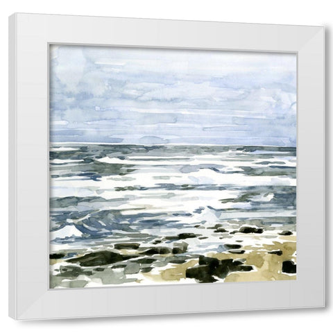 Loose Seascape II White Modern Wood Framed Art Print by Caroline, Emma