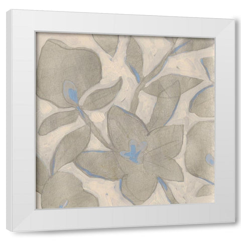 Silvertone Garden III White Modern Wood Framed Art Print by Vess, June Erica