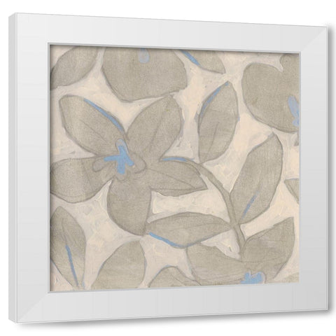 Silvertone Garden IV White Modern Wood Framed Art Print by Vess, June Erica