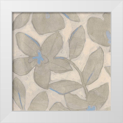 Silvertone Garden IV White Modern Wood Framed Art Print by Vess, June Erica