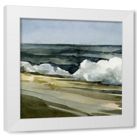 Loose Watercolor Waves IV White Modern Wood Framed Art Print by Caroline, Emma