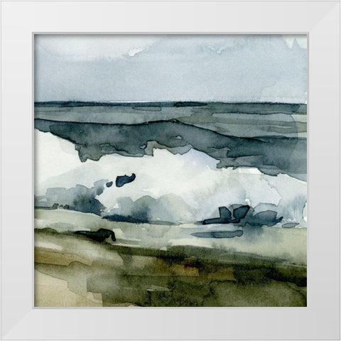 Loose Watercolor Waves VI White Modern Wood Framed Art Print by Caroline, Emma