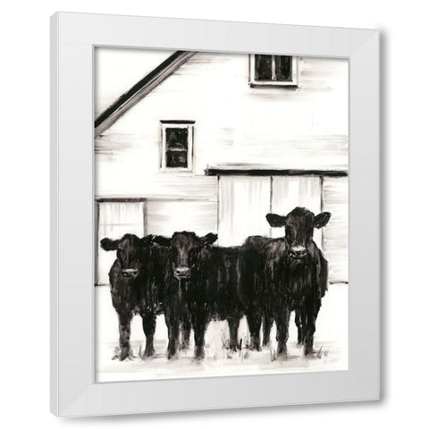 Standing Around I White Modern Wood Framed Art Print by Harper, Ethan