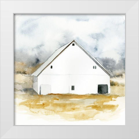 White Barn Watercolor IV White Modern Wood Framed Art Print by Barnes, Victoria