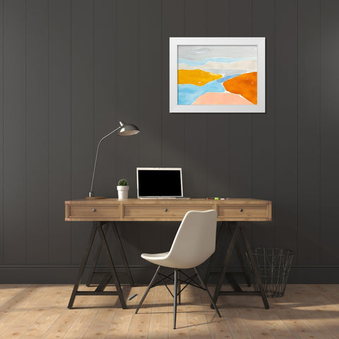 Luminous Coastline I White Modern Wood Framed Art Print by Delamater, Rob