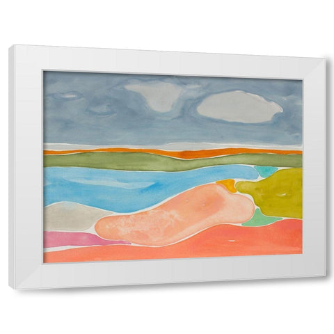 Luminous Coastline II White Modern Wood Framed Art Print by Delamater, Rob