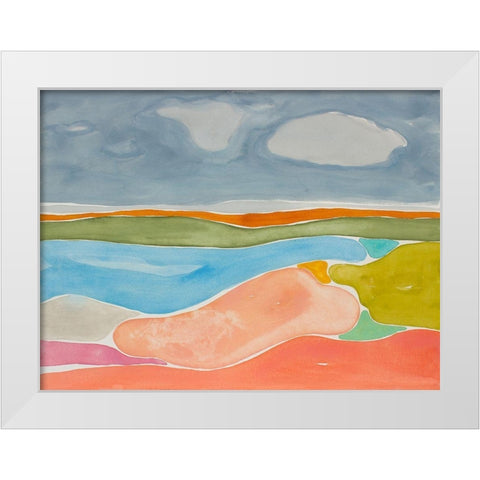 Luminous Coastline II White Modern Wood Framed Art Print by Delamater, Rob