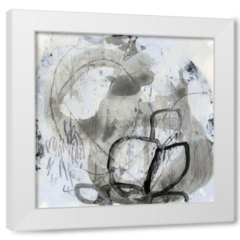 Neutral Swipe I White Modern Wood Framed Art Print by Vess, June Erica