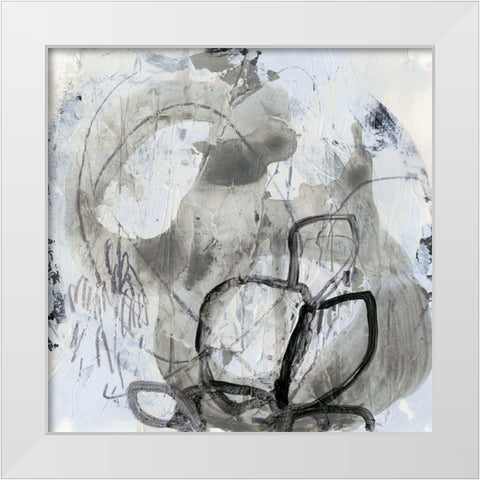 Neutral Swipe I White Modern Wood Framed Art Print by Vess, June Erica