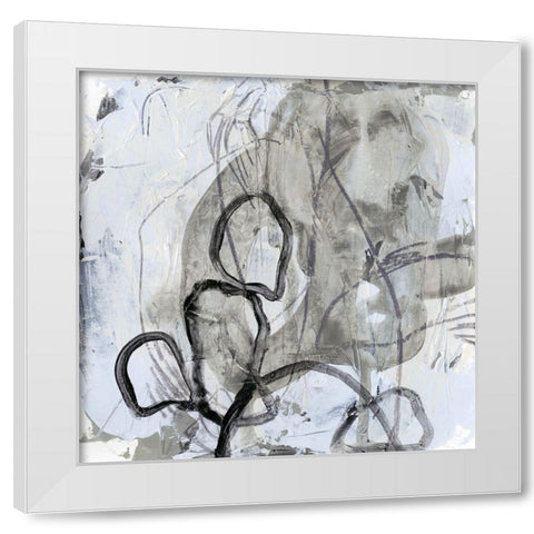 Neutral Swipe IV White Modern Wood Framed Art Print by Vess, June Erica