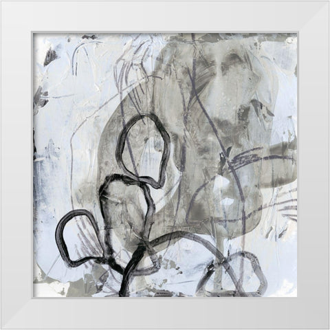 Neutral Swipe IV White Modern Wood Framed Art Print by Vess, June Erica