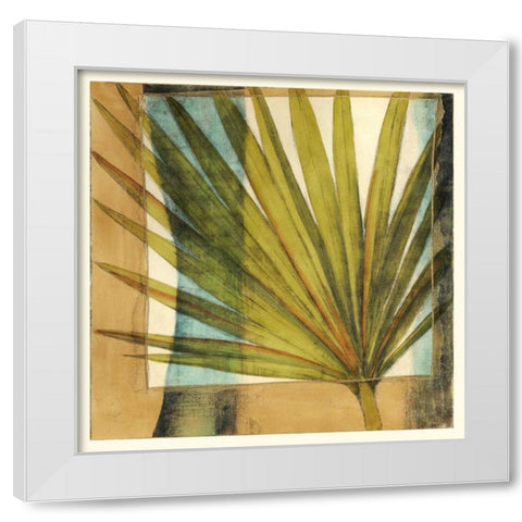 Seaside Palms I White Modern Wood Framed Art Print by Jennifer Goldbergrer