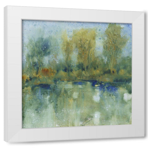 Pond Reflection I White Modern Wood Framed Art Print by OToole, Tim