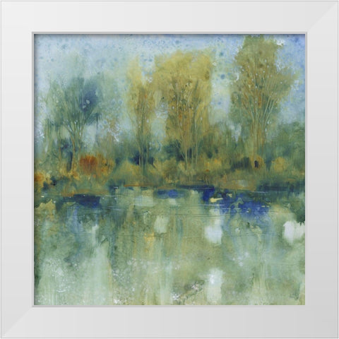 Pond Reflection I White Modern Wood Framed Art Print by OToole, Tim