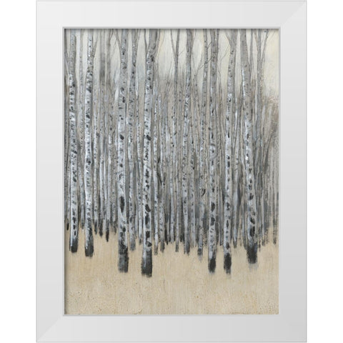 Neutral Aspen I White Modern Wood Framed Art Print by OToole, Tim