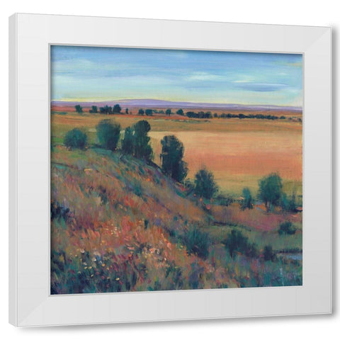 Hilltop View I White Modern Wood Framed Art Print by OToole, Tim