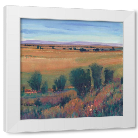 Hilltop View II White Modern Wood Framed Art Print by OToole, Tim