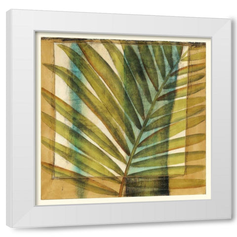 Seaside Palms II White Modern Wood Framed Art Print by Jennifer Goldbergrer