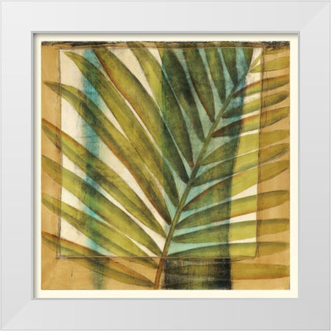 Seaside Palms II White Modern Wood Framed Art Print by Jennifer Goldbergrer