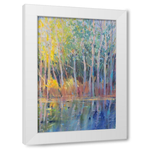 Reflected Trees I White Modern Wood Framed Art Print by OToole, Tim