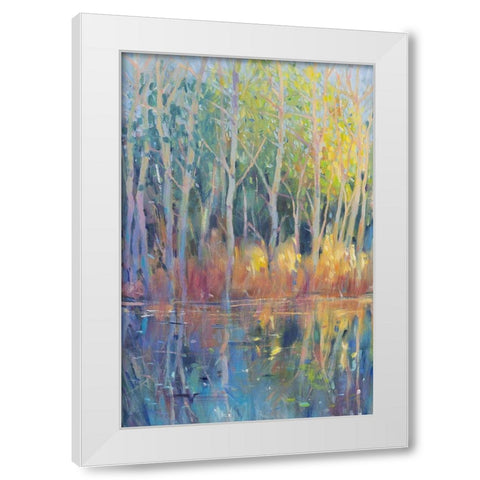 Reflected Trees II White Modern Wood Framed Art Print by OToole, Tim