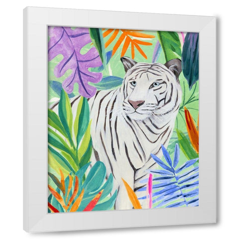 Tropic Tiger II White Modern Wood Framed Art Print by Warren, Annie