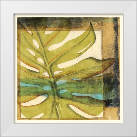 Seaside Palms III White Modern Wood Framed Art Print by Jennifer Goldbergrer