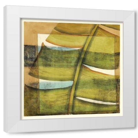 Seaside Palms IV White Modern Wood Framed Art Print by Jennifer Goldbergrer