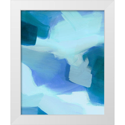 Lapis Pools I White Modern Wood Framed Art Print by Popp, Grace