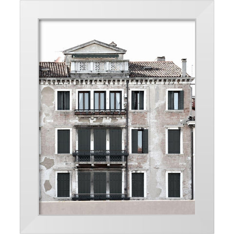 Venetian Facade Photos II White Modern Wood Framed Art Print by Chandler, Sharon