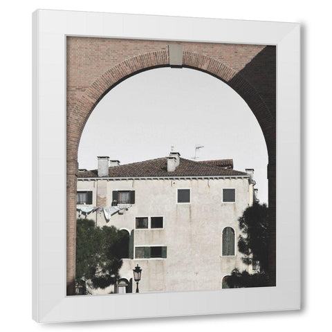 Venetian Facade Photos III White Modern Wood Framed Art Print by Chandler, Sharon
