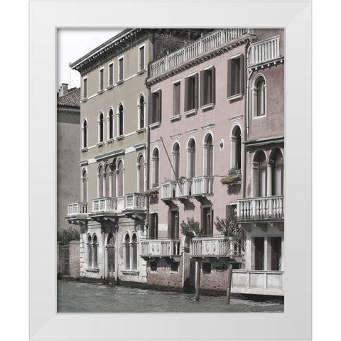 Venetian Facade Photos IV White Modern Wood Framed Art Print by Chandler, Sharon